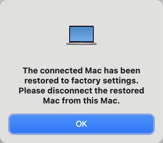 Mac has been restored